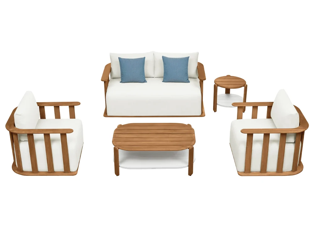 Set mobilier grădină și terasă 2 fotolii, canapea 2 locuri și 2 măsuțe