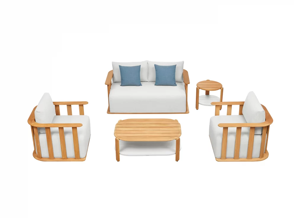 Set mobilier gradină și terasă 2 fotolii, canapea 2 locuri și 2 măsuțe